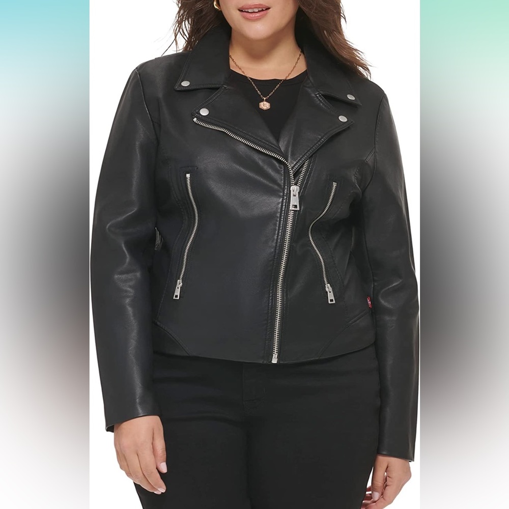 BRAND NEW WITH TAGS - Levi's Women's Asymmetrical Moto Jacket Black - Picture 8 of 10
